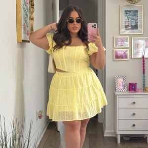 Target Yellow Lace Skirt Set